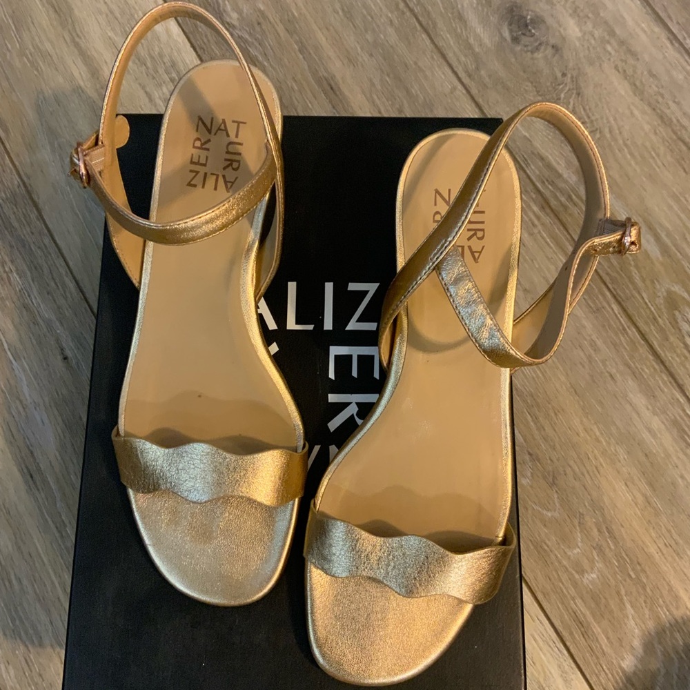 Naturalizer Metallic Gold Strappy Heels
